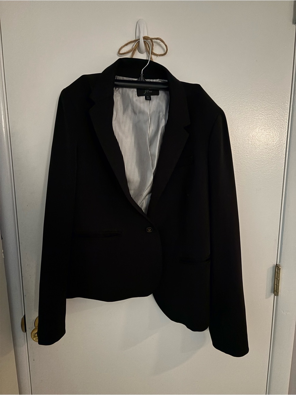 J. Crew Black Single-Button Notch Lapel Blazer